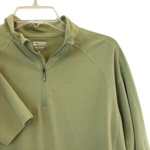 Riding Sport Womens Olive Green 1/4 Zip Long Sleeve Top Shirt XL Equestrian READ